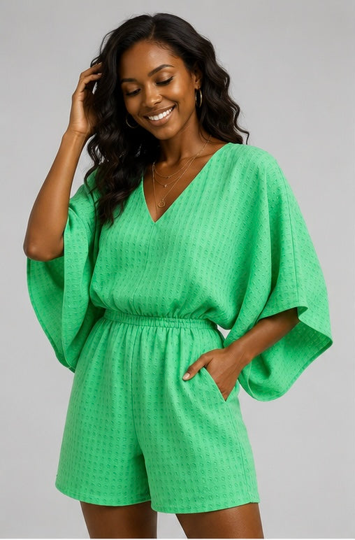 the kimono bloom romper green 1 the kimono bloom romper green 1
