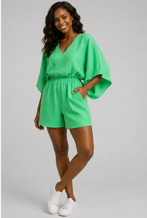 the kimono bloom romper green 2 the kimono bloom romper green 2