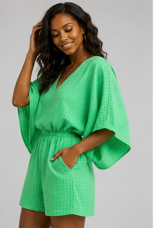 the kimono bloom romper green 3 the kimono bloom romper green 3