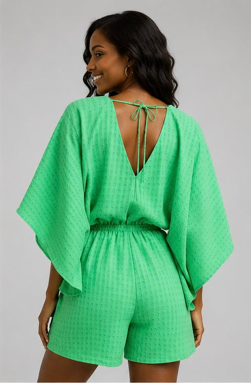 the kimono bloom romper green 4 the kimono bloom romper green 4
